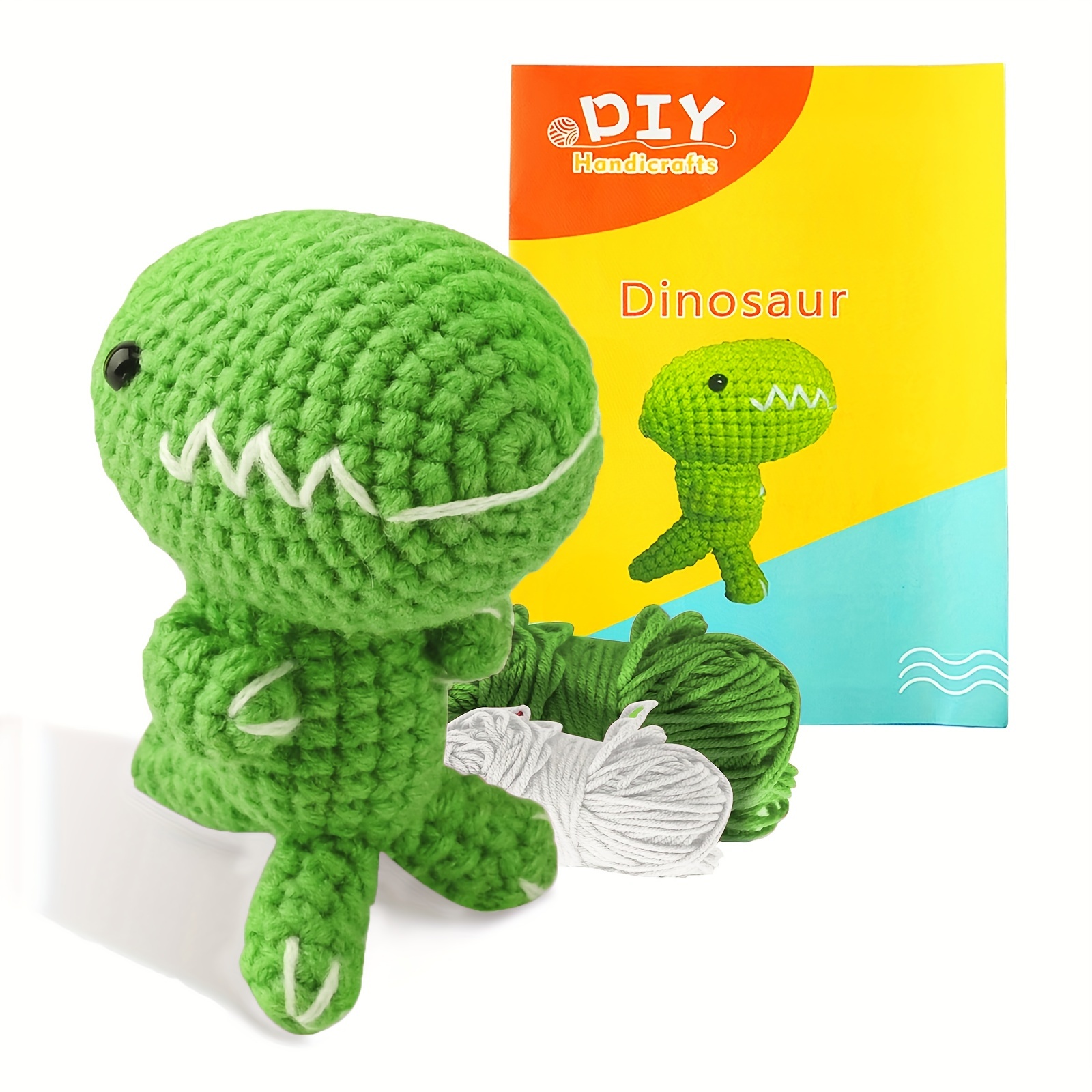 PP OPOUNT Crochet Blue Dinosaur Kit, Crochet Kit for Beginners with  Step-by-Step Instruction and Video Tutorials, Quick & Easy Crochet Starter  Kit for
