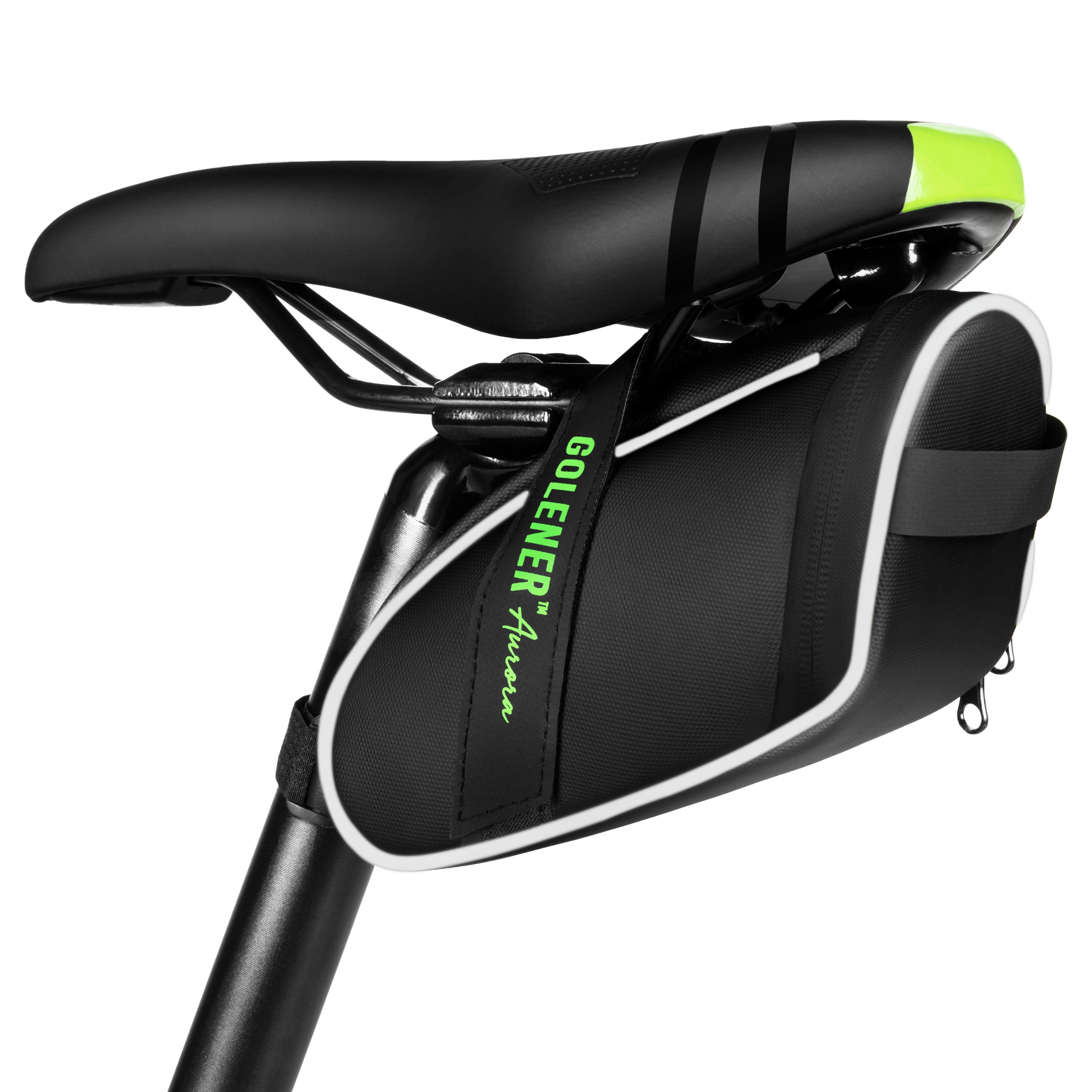 Bolsa de sillín de bicicleta grande – Bolsa de almacenamiento impermeable  para bicicleta 13L, bolsa de asiento de bicicleta para viajes de bicicleta