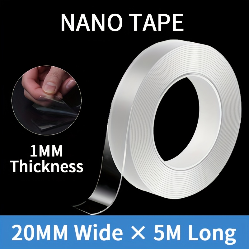 50mm Width Double-sided Adhesive Nano Tape 1-5M Reusable No Trace  Waterproof Ultra-strong Wall Tape Strip Clear Mounting Tape