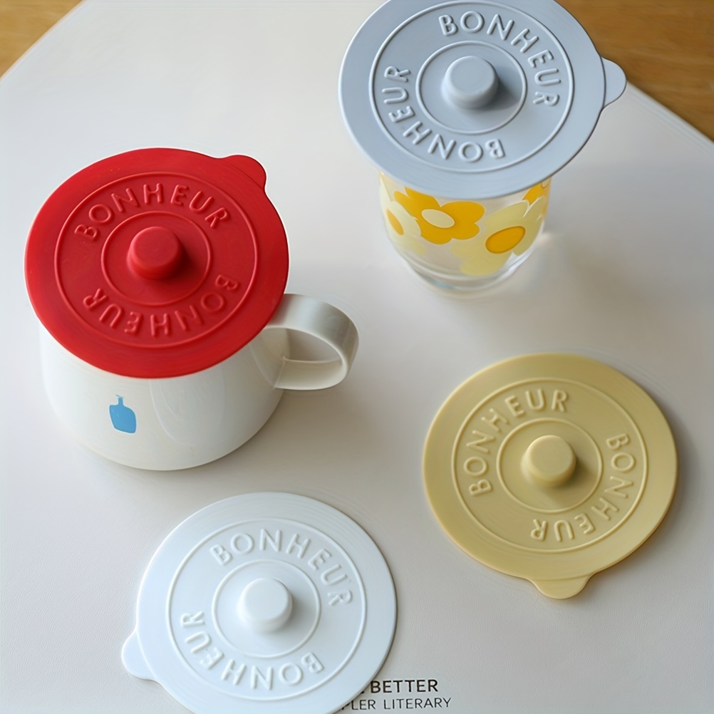 Silicone Lids for Cups Cute Silicone Mug Cup Cover Hot Drink Cup Lid for  Cup Mug