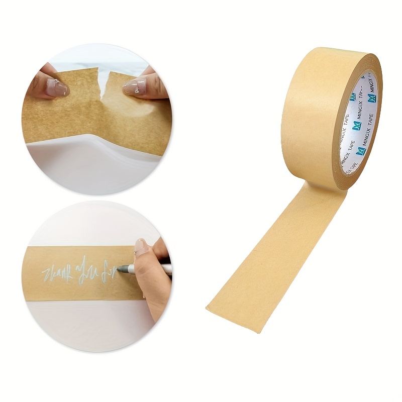 Bag Width Kraft Paper Tape Self adhesive Brown Tape Writable - Temu
