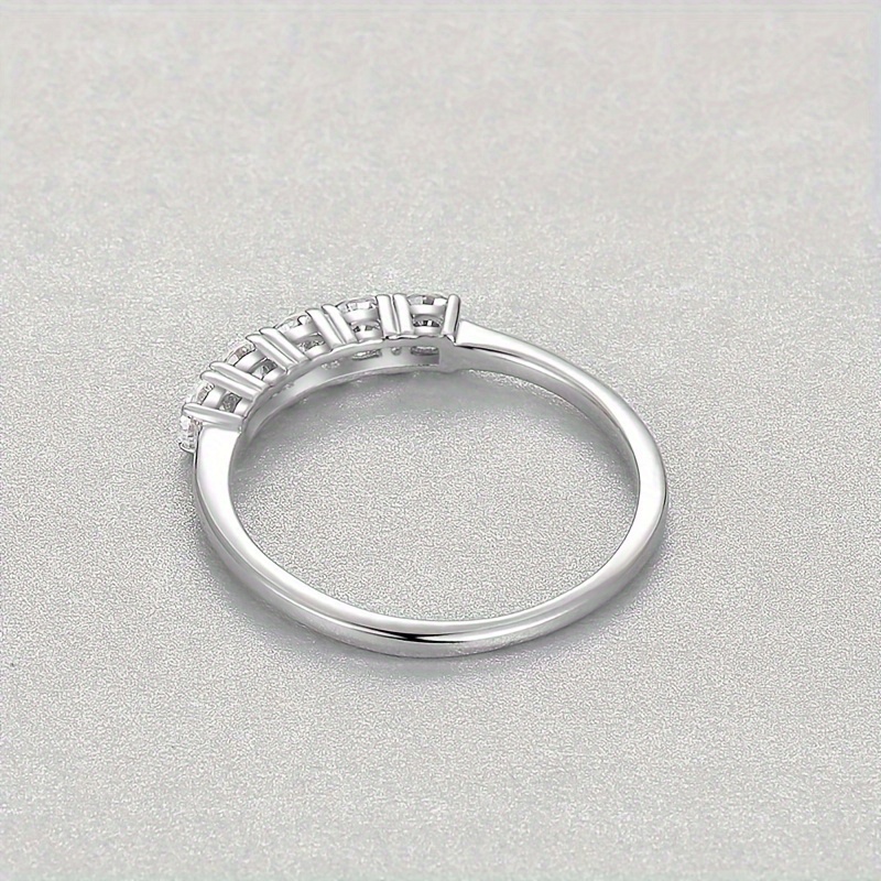 Women's Silvery Faux Diamond Eternity Ring Wedding Band for Bride