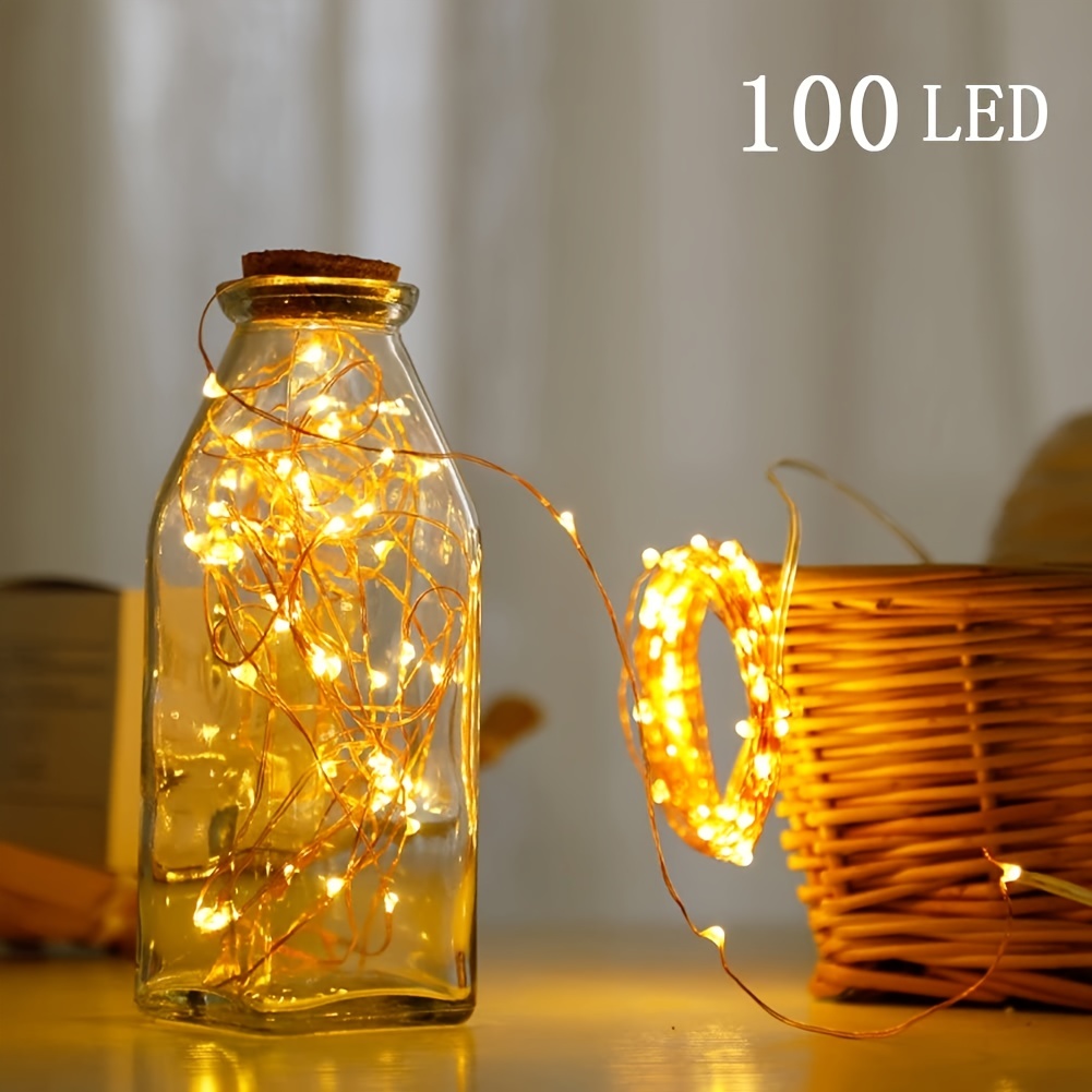 33ft Copper Wire String Lights 100LED Fairy String Lights With 8 Modes LED String Lights USB Powered With Remote Control Wedding Party Home Christmas Decoration