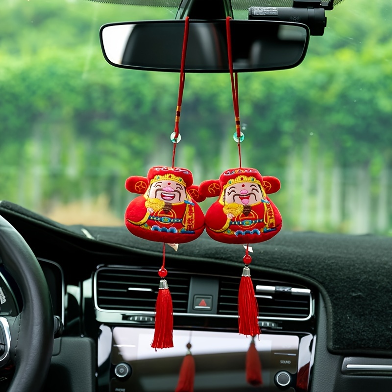 Auto-anhänger, Glücksgott Chinesischen Stil, Auto-innenraum-anhänger, Auto- rückspiegel, Roter Anhänger, Auto-dekoration, Mithelfer - Auto - Temu  Germany