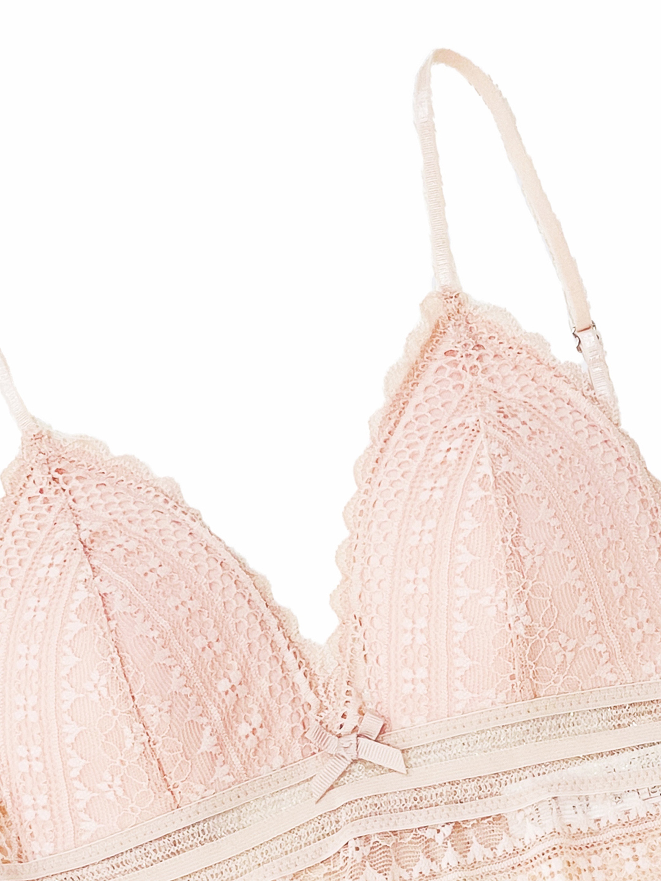Valentine's Day Floral Lace Triangle Bralette Comfy - Temu