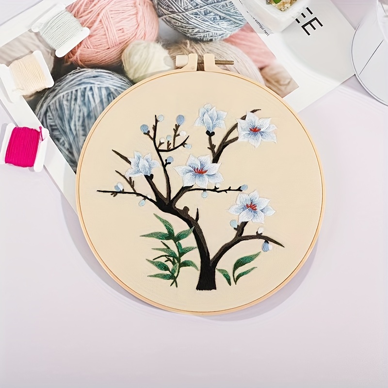 Embroidery Set, Simple Plant Flower - DIY Material Package