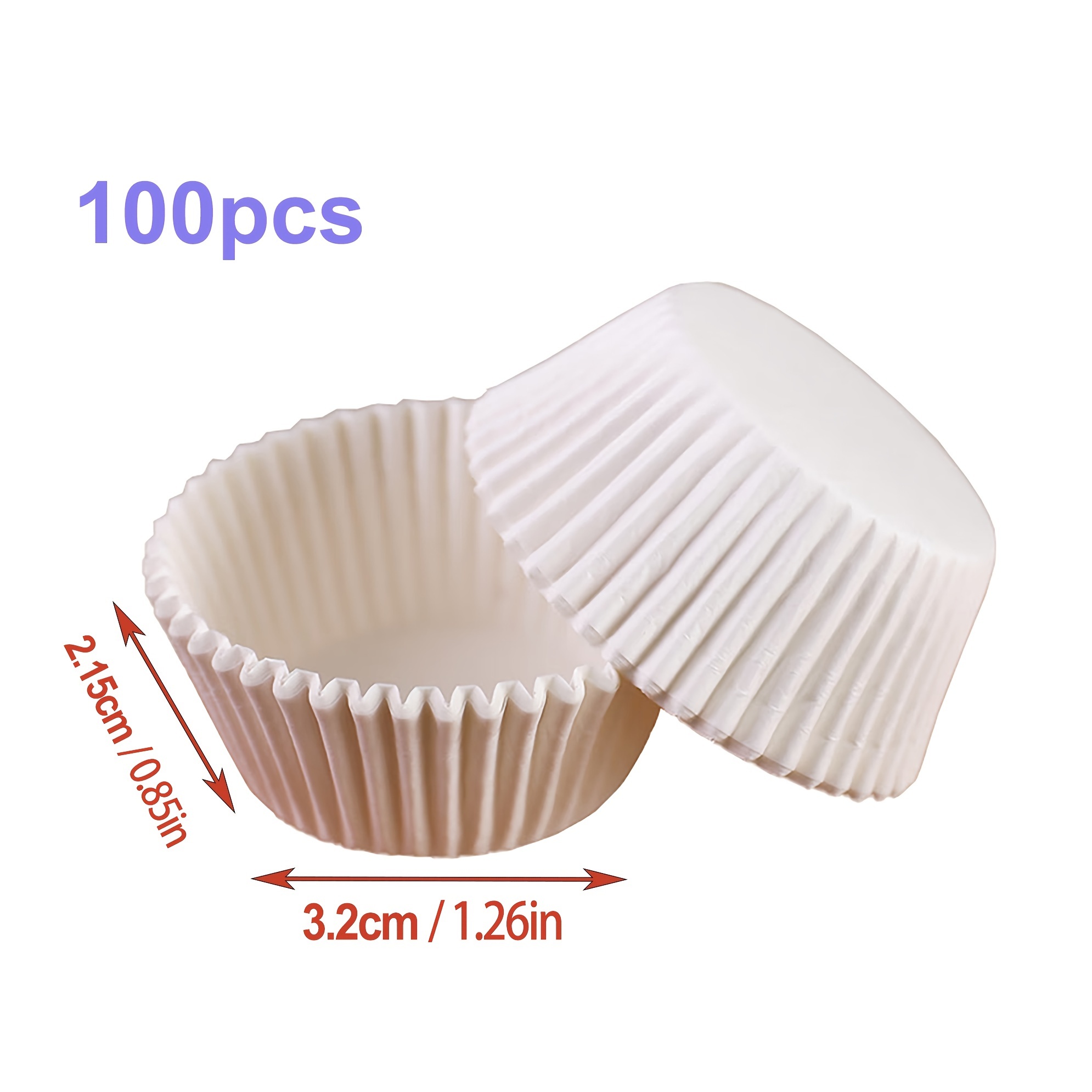 100 Pcs Mini Aluminum Foil Cupcake Liners Baking Cups Chocolate Cake Case  Base For Wedding Party Decoration