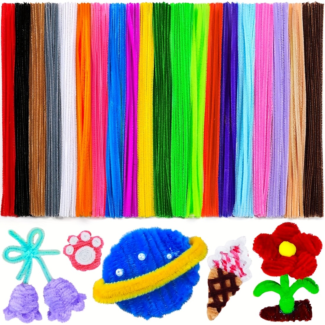 Pipe Cleaners Craft Supplies 20 Colors Craft Twist Stick For - Temu