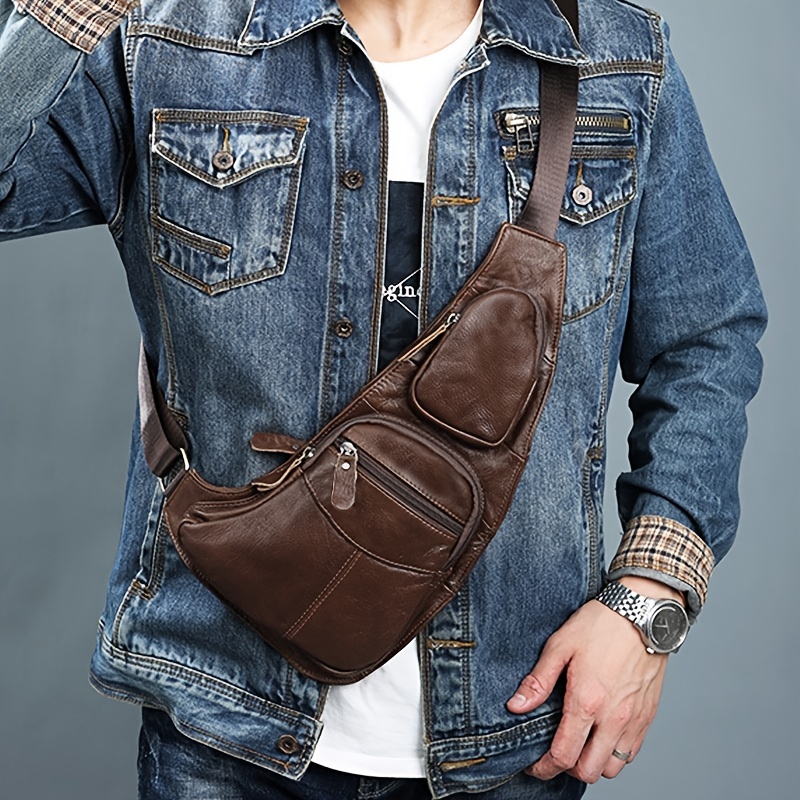 Leather Sling Bags for Men - Up to 67% off | Lyst