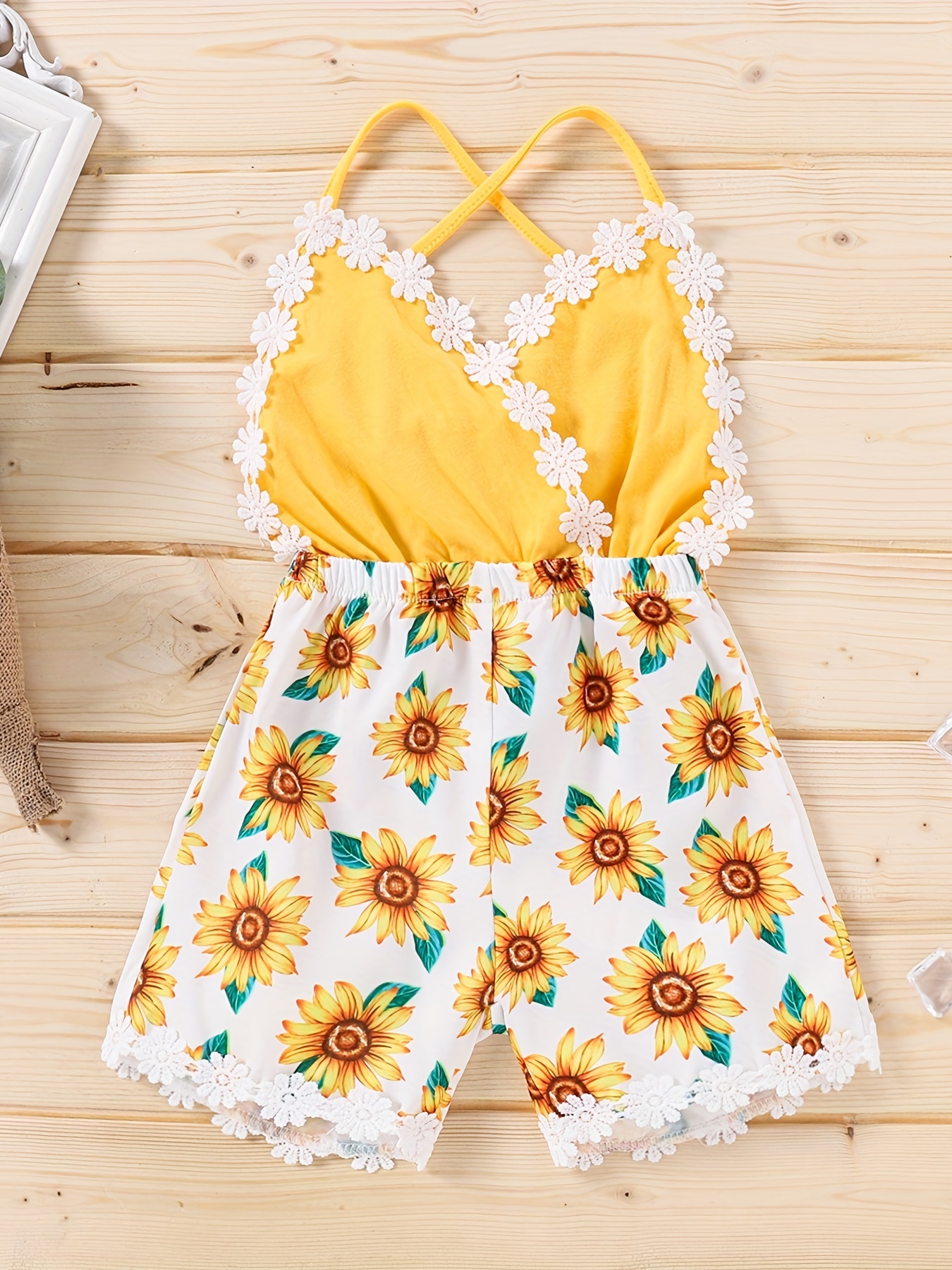 Deals On Summer Baby Girls Outfit With Lace Trim