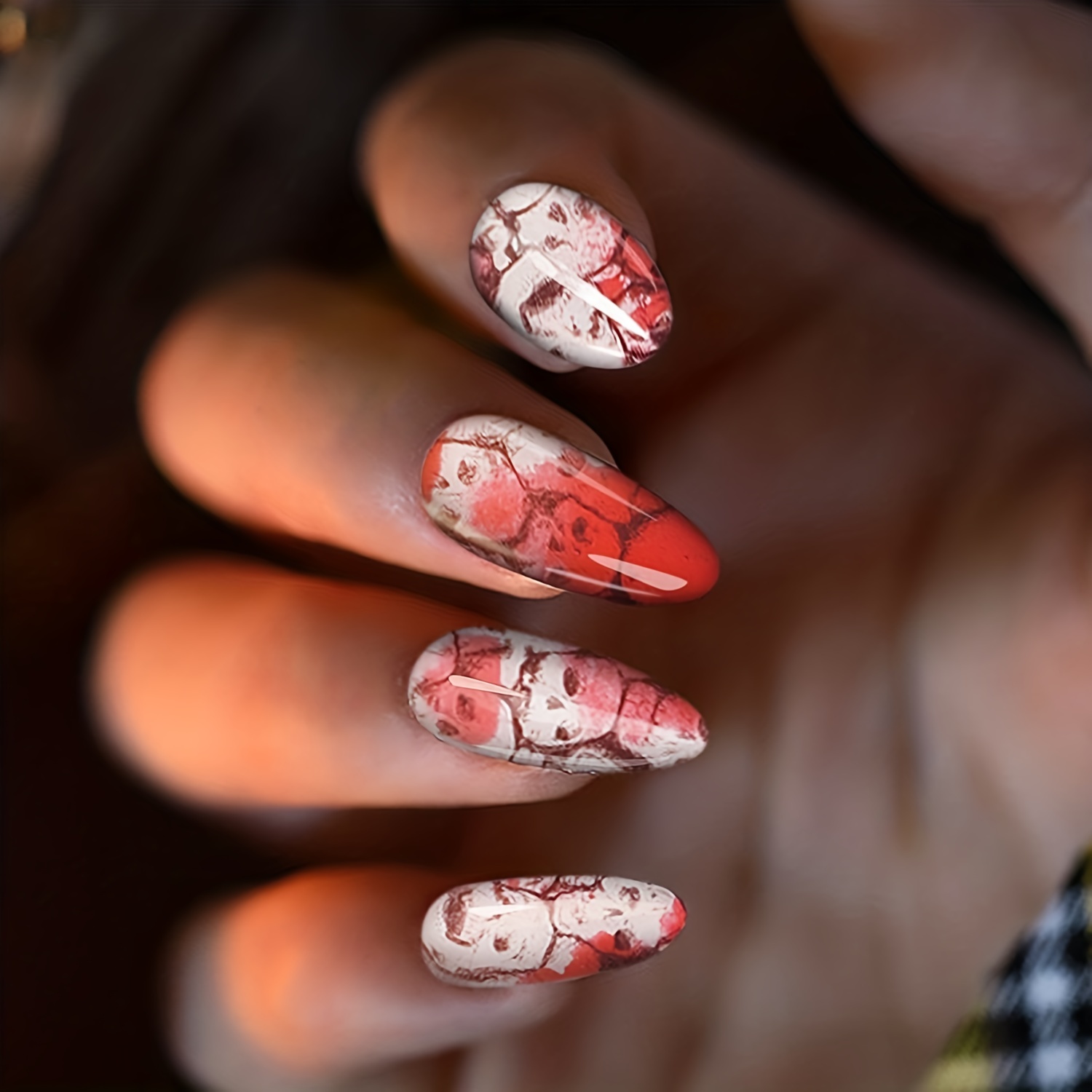 Paint the town red - 20 semi-cured gel nail stickers by Sticky Claws