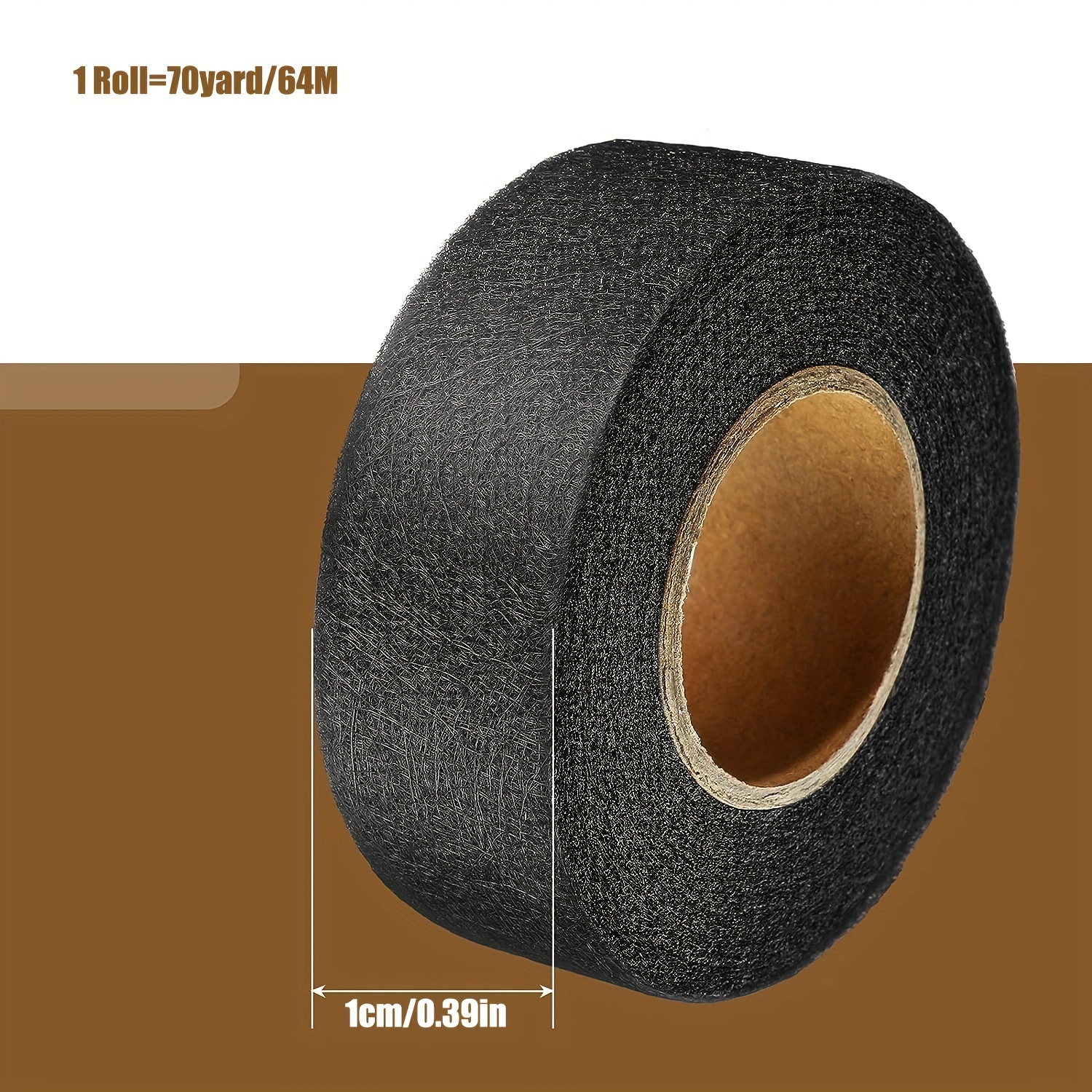 54 Yards Adhesive Hemming Tape Iron On Sewing Fabric Fusing Tape 1cm Black  