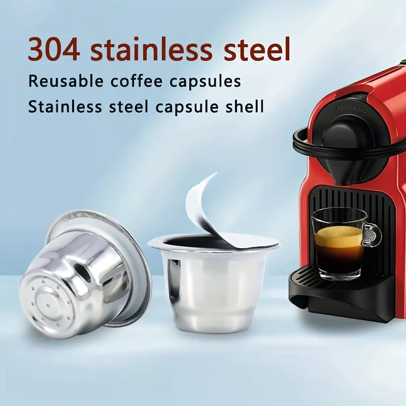 Stainless Steel Reusable Coffee Capsules Filter For Espresso - Temu