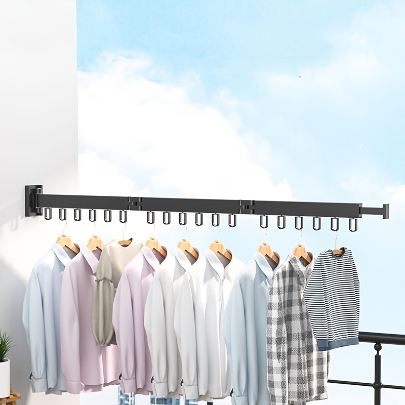 10Pcs Adult Clothes Hangers Aluminium Alloy Drying Rack Wardrobe Space  Saver Kit