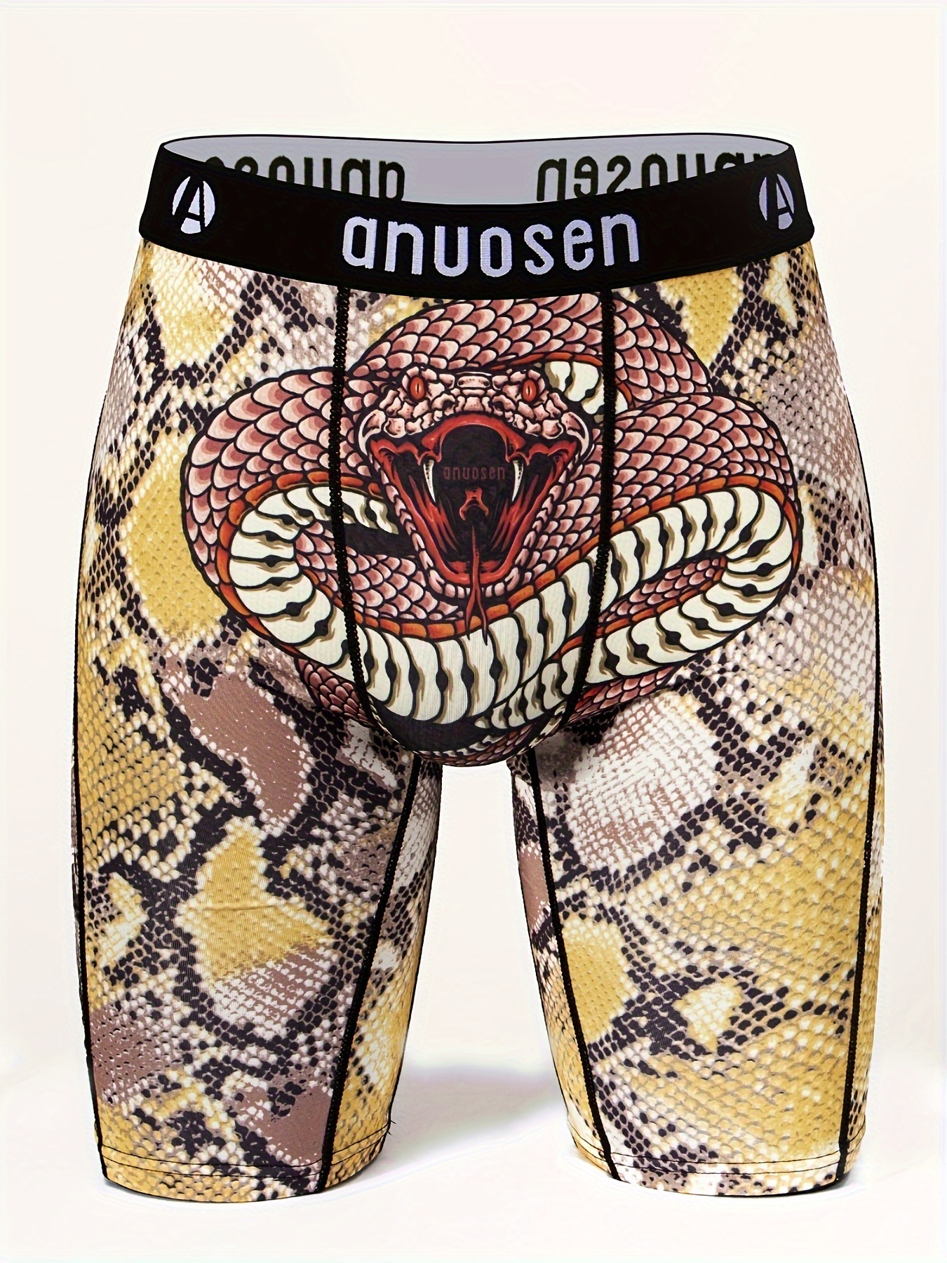 Snacks Print Men's Boxer Briefs Shorts Breathable Comfy Long - Temu
