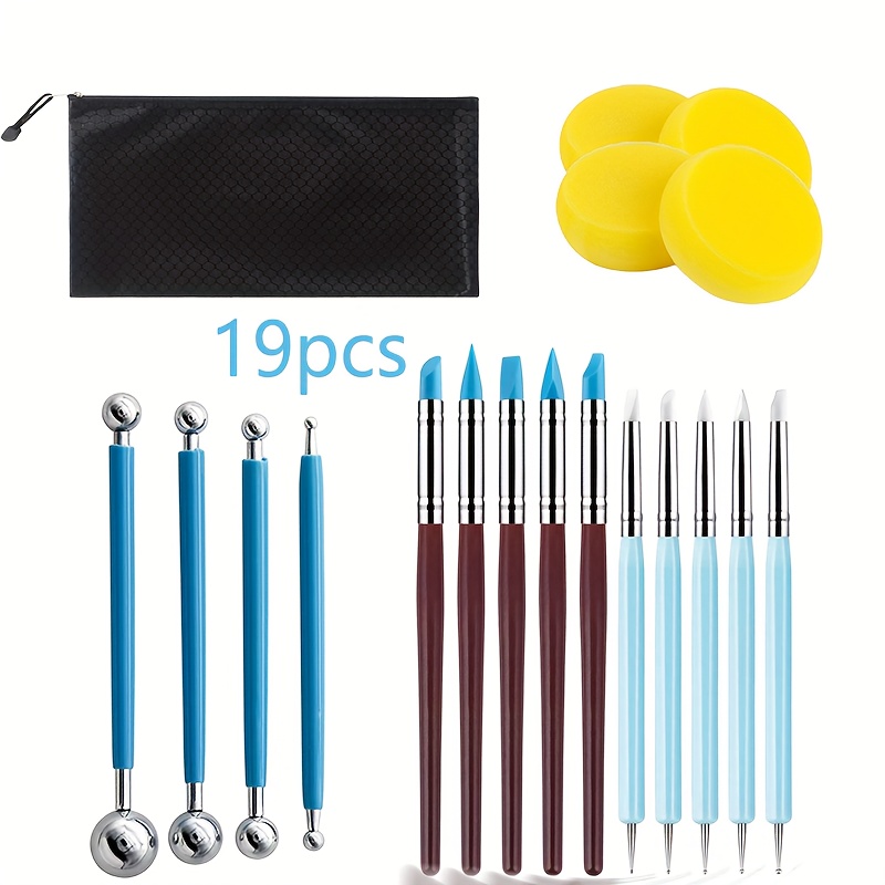 25pcs doyes diy polymer clay ceramics & pottery tools modeling clay  complete tool kit sculpting pointillism Tools and supplies enhance  creativity and