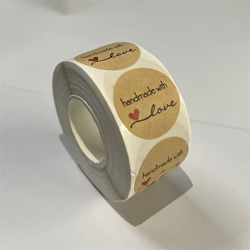 500 pcs/Ensembles d'autocollants en papier Kraft fait maison avec des étiquettes  d'amour pour l'enveloppe et les étiquettes d'emballage, papeterie  artisanale, décor de Pâques, travail manuel de bricolage - Temu Belgium