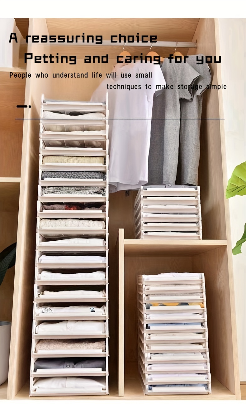 1pc Pants And Clothes Storage Artifact Wardrobe Storage Layered