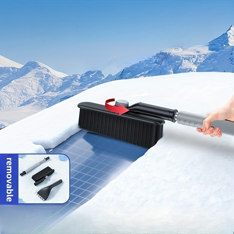Retractable Rearview Mirror Wiper Snow Brush And Ice Scraper - Temu Austria