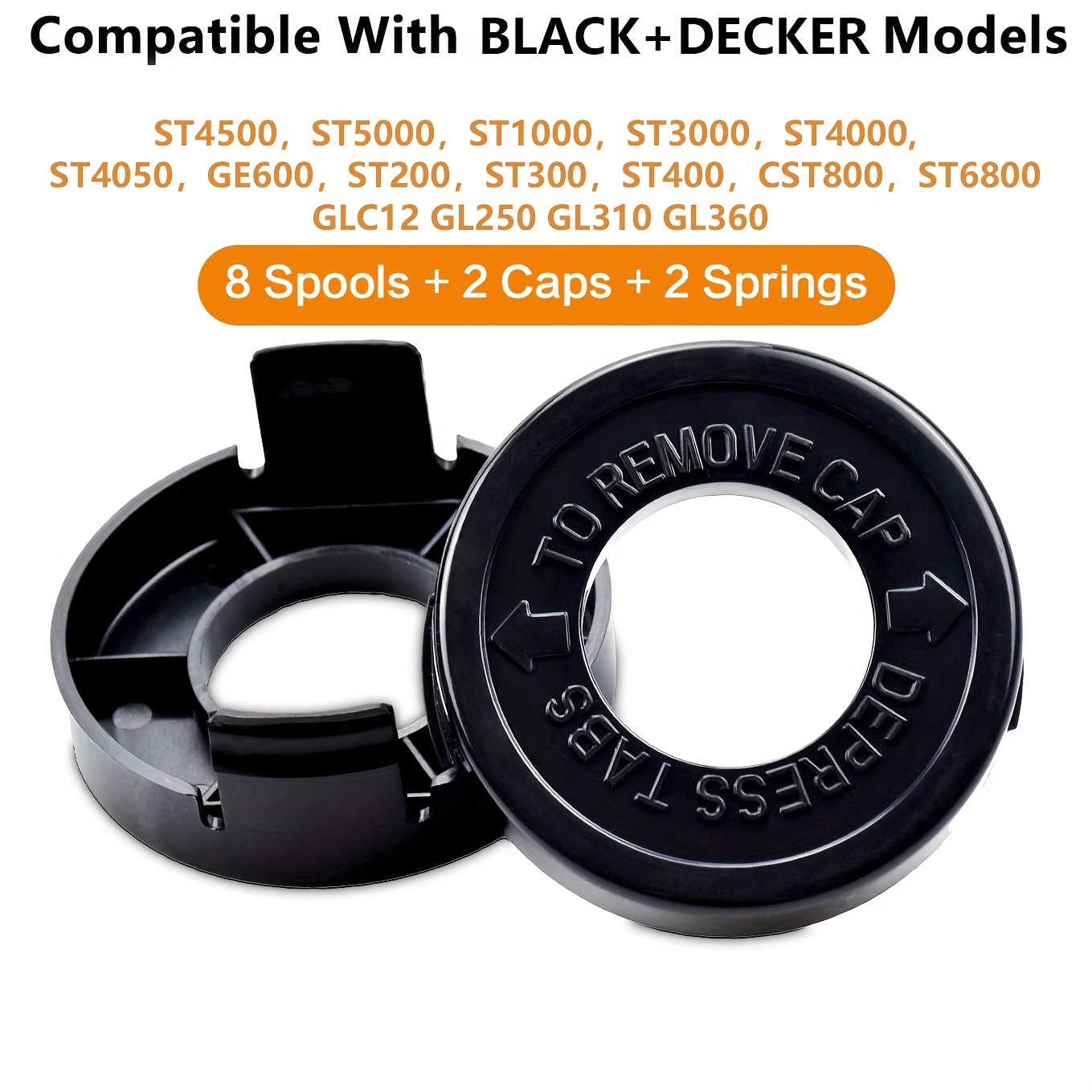 Replacement Spool Compatible With Black & Decker Trimmer For Black&Decker  ST4500