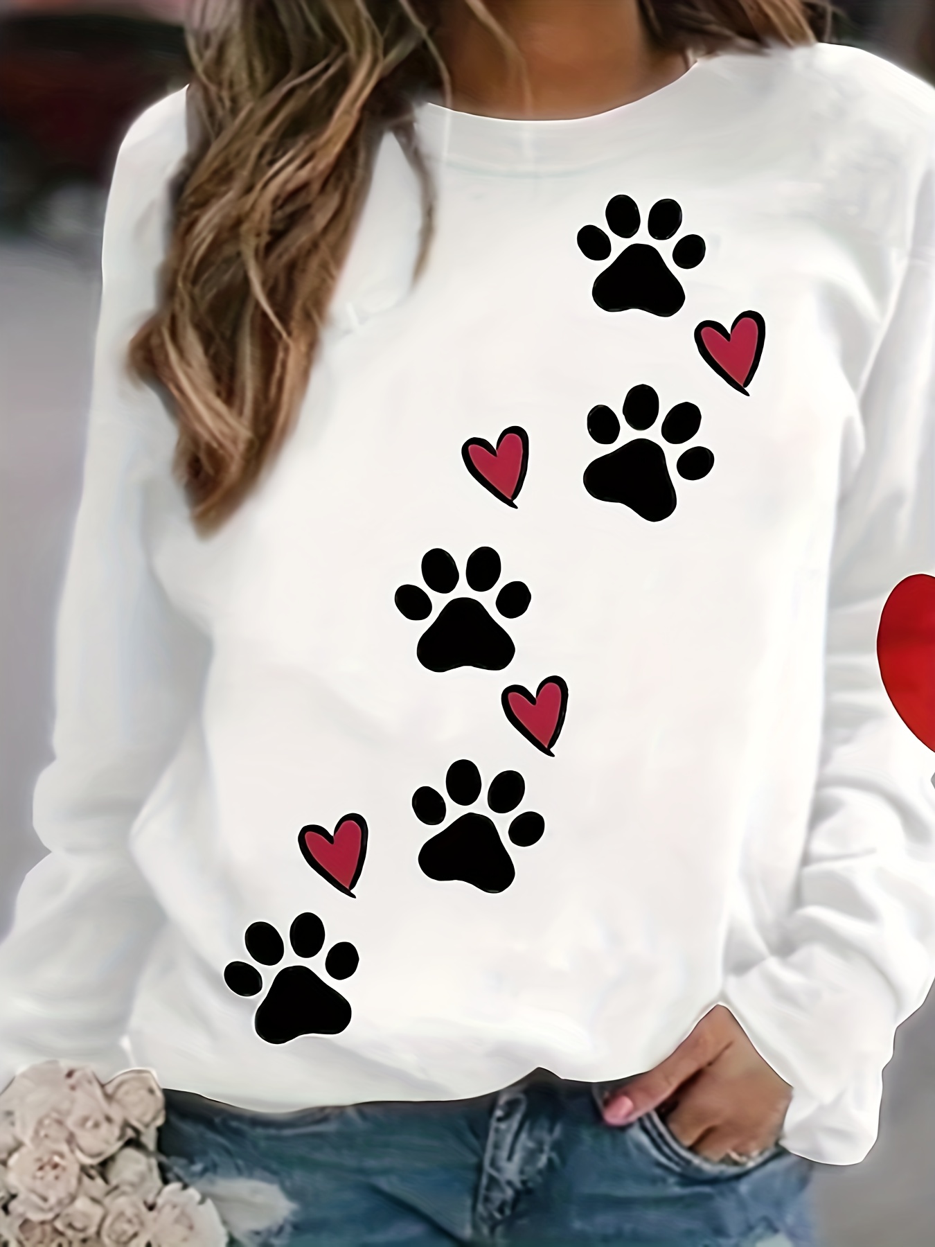 Paw print outlet sweater