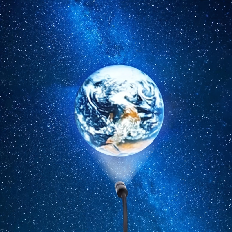 Mond Erde Projektor Nachtlicht, USB Erde Projektion Led Lampe Für  Schlafzimmer Decke, Geschenk, Zimmer Dekor, Foto Hintergrund, 360° Drehbar