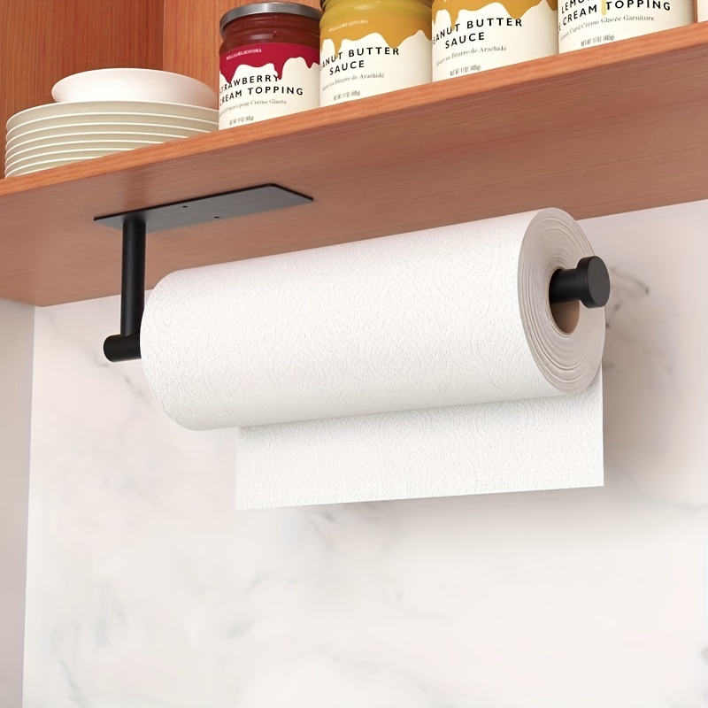 Paper Towel Holder Under Cabinet Wall Mounted Stainless Steel Rack Kitchen  Home