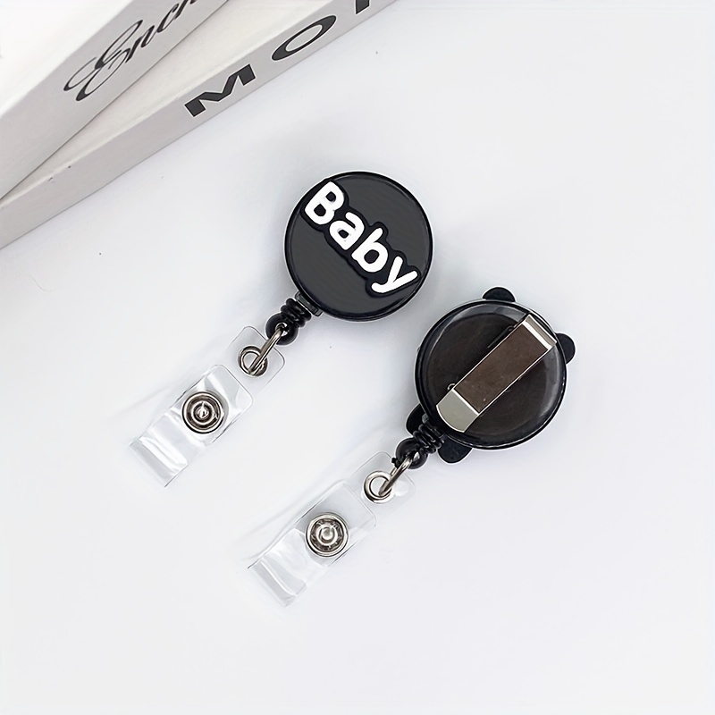 Retractable Badge Reel Clips Id Card Holder Reel Metal Belt - Temu