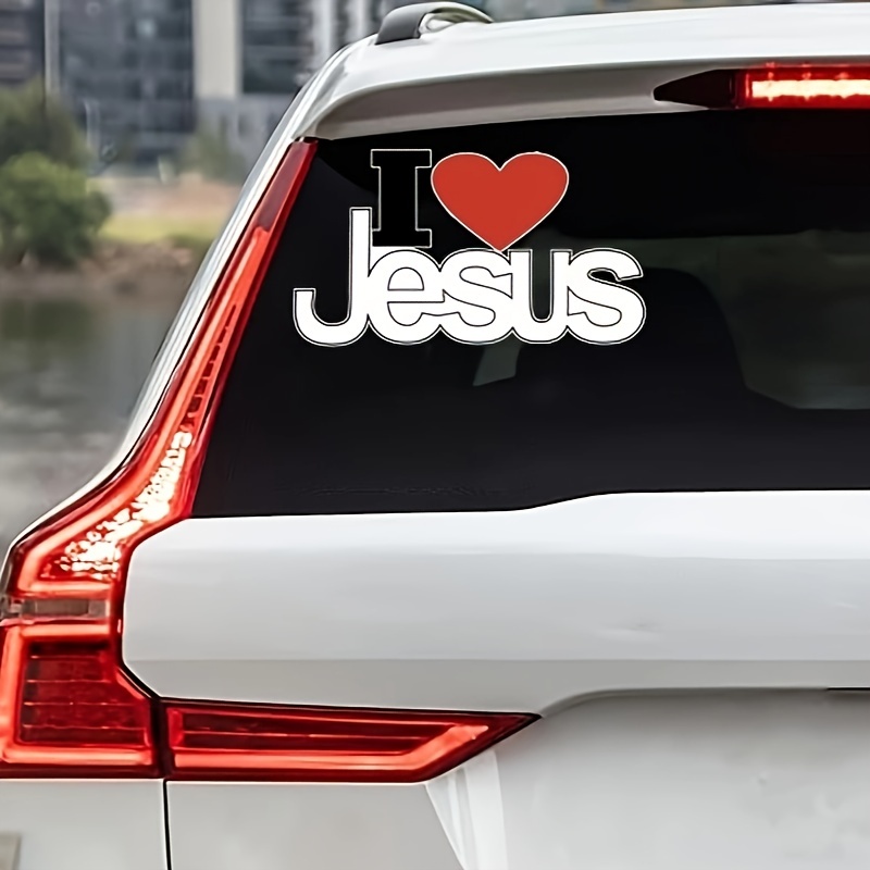1 Stück Autoaufkleber 'jesus Liebt Dich', Englische Liebesaufkleber,  Sicherheitsfahren Aufkleber, Autospiegel Aufkleber, aktuelle Trends,  günstig kaufen