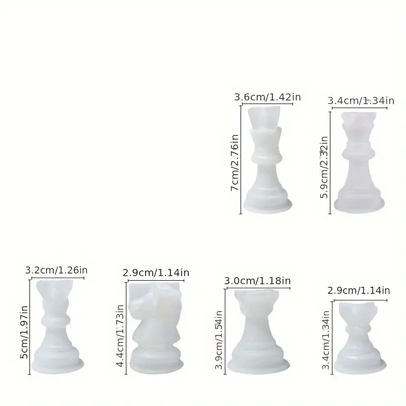 Diy Chess Resin Mold Resin Chess Pieces Set Silicone Mold 3d