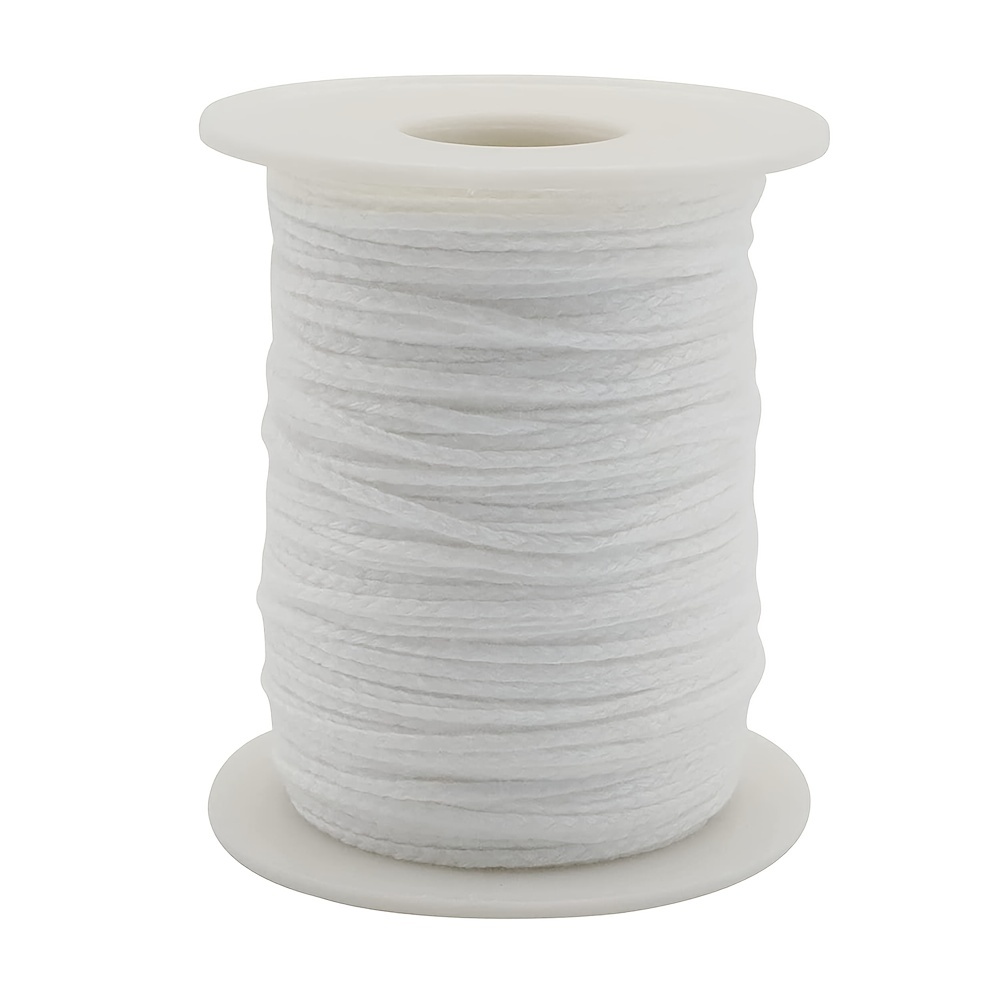 200ft Candle Wick Roll Braided Natural Cotton Wick Spool with 200 Sustainer  Tabs
