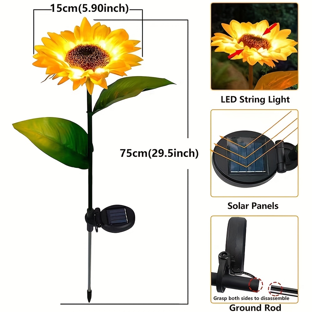 1 Stück Realistische Solar Blumen Lichter Für Den - Temu Germany