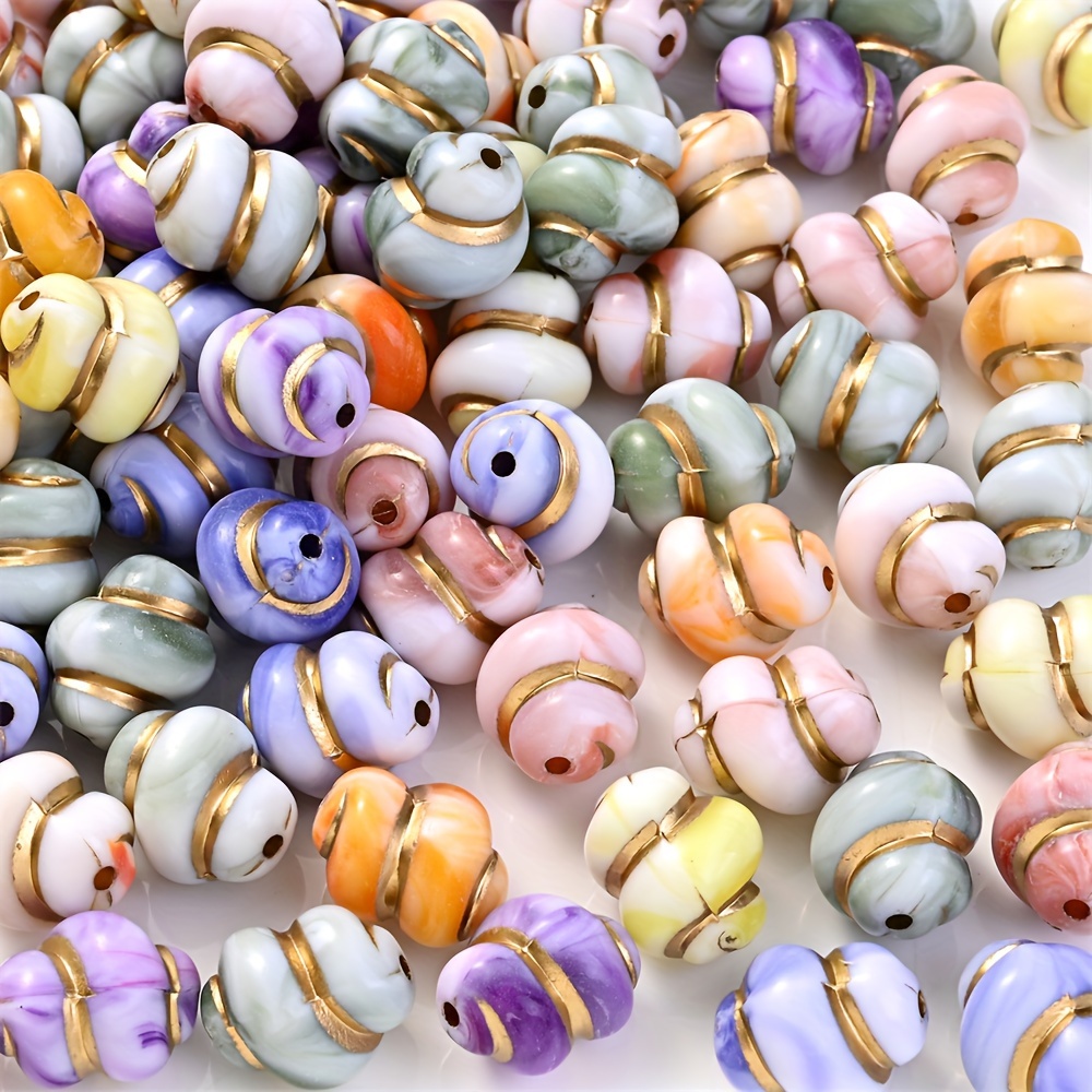

30pcs 12x14mm Spiral Mix Color Acrylic Spacer Loose Spacer Beads For Jewelry Making Fashion Diy Special Necklace Bracelet Handmade Craft Supplies
