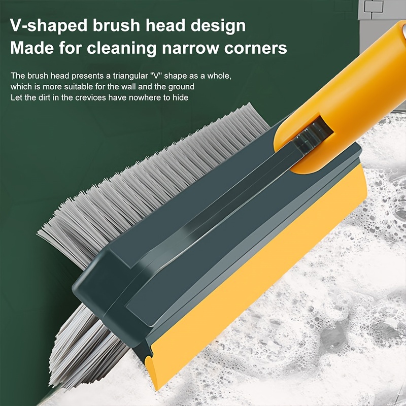 1pc Rotary Floor Scrub Brush for Tile and Grout Cleaning - 38 Long Brush  Head for Deep Cleaning and Easy Maintenance