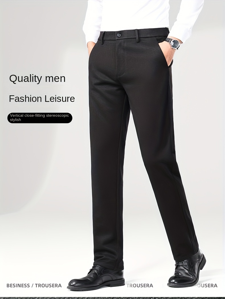 Pantalones Elegantes Para Hombre Ropa De Vestir Formal De Algodón Moda  Negocios
