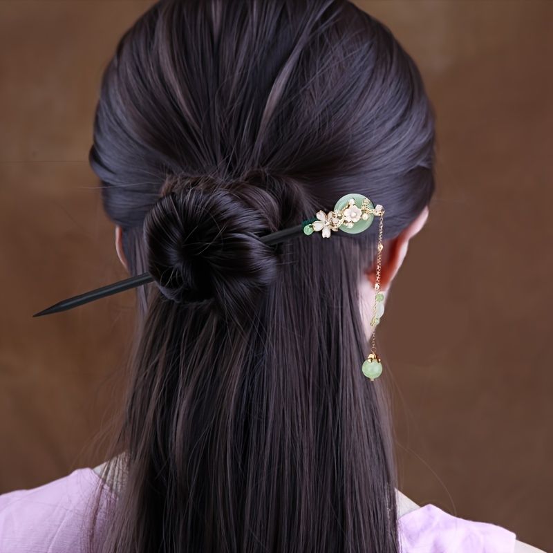 Flower Hairpin Chines Style Tassel Hairpin Women Girls Hair Accessories For  Hanfu Costume Daily Use - Beauty & Personal Care - Temu