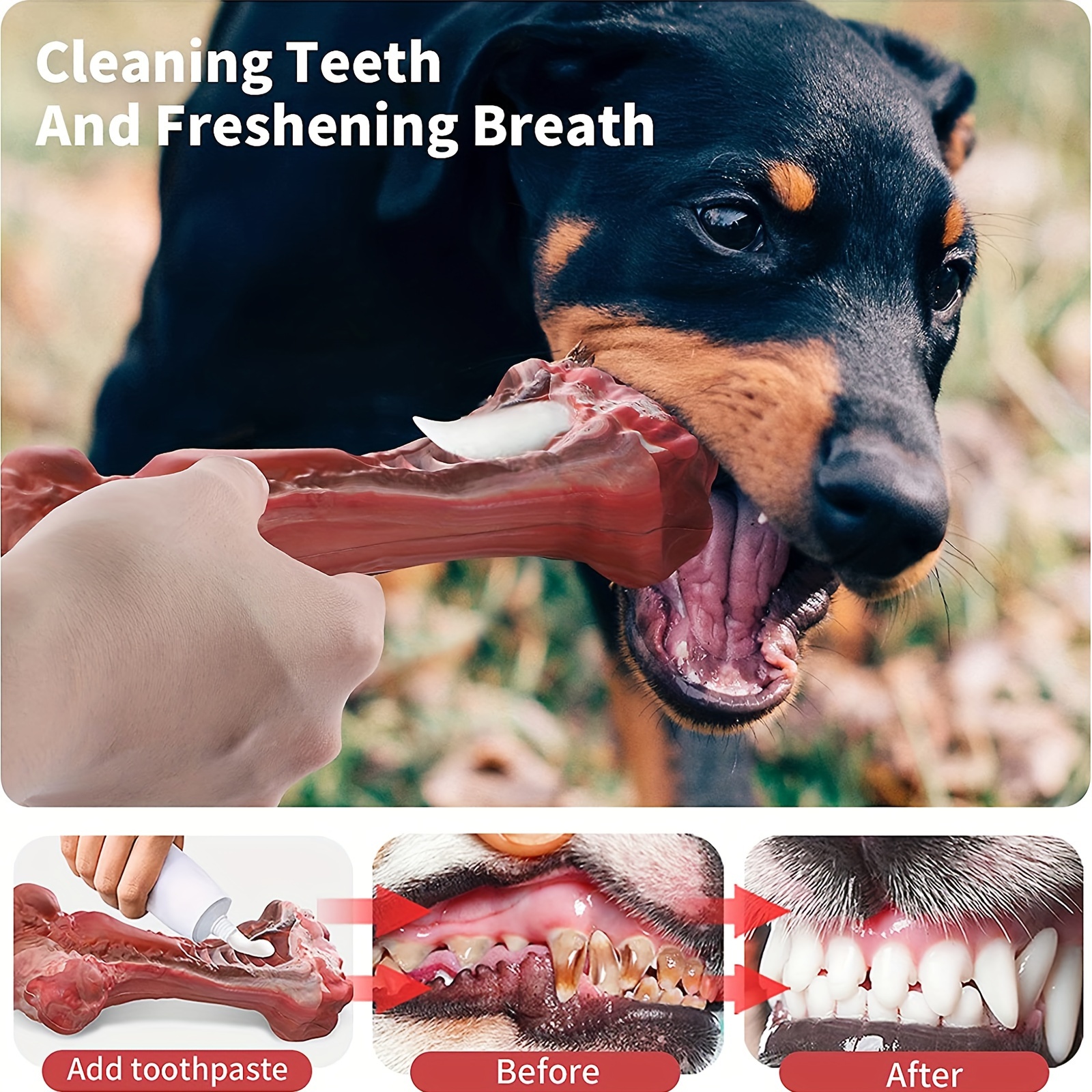 1PCS Dog Toys for Aggressive Chewers, Indestructible Natural Rubber Teeth  Cleaning for Small Medium Large Dogs, Outdoor Entertainment Interactive  Puppy Chew Toys for Training 