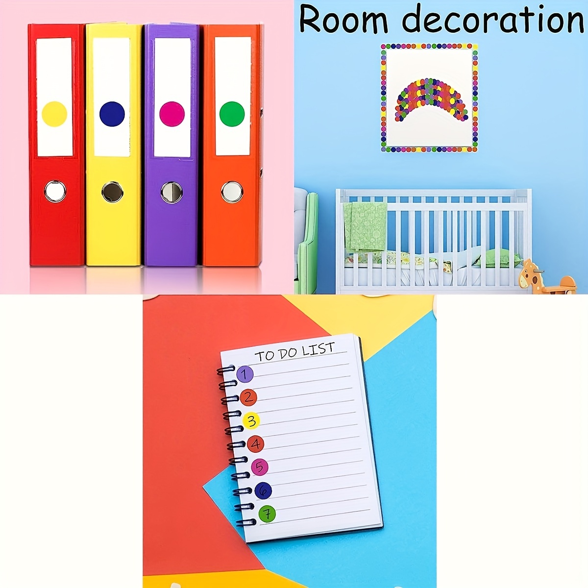 Colored Dot Stickers Round Color Coding Labels Circle - Temu
