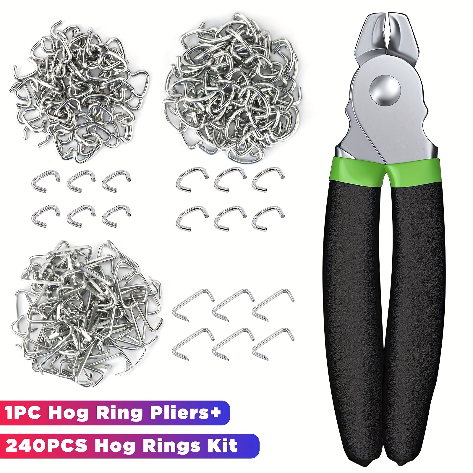 Flat End Pliers With 240 Nails 3/4 1/2 Ring Set Soft Cushion - Temu