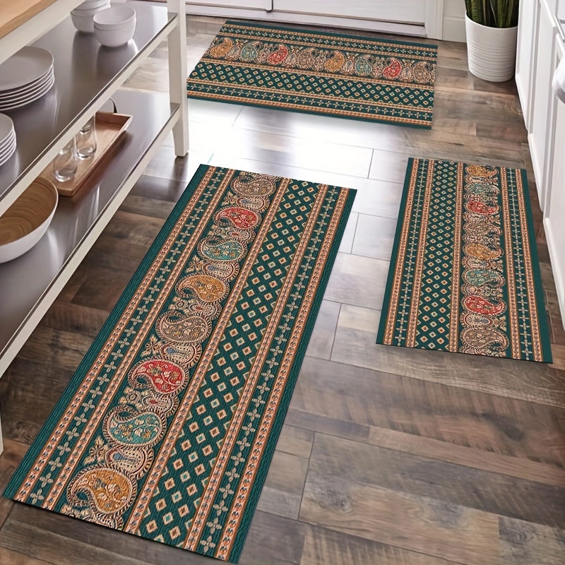 Vintage Boho Kitchen Floor Mat Non slip Oil proof Floor Mat - Temu