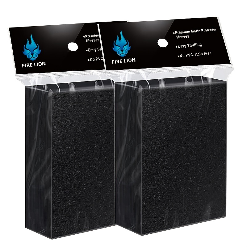 500 Pcs Black Card Sleeves Toploaders for Trading Card, Matte Card