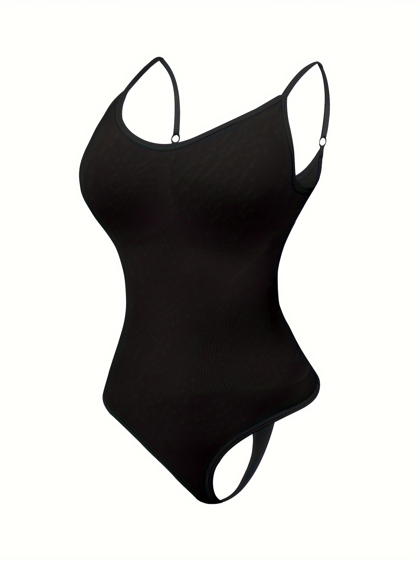 Solid Round Neck Shaping Thong Bodysuit Simple Soft Tummy - Temu United  Kingdom