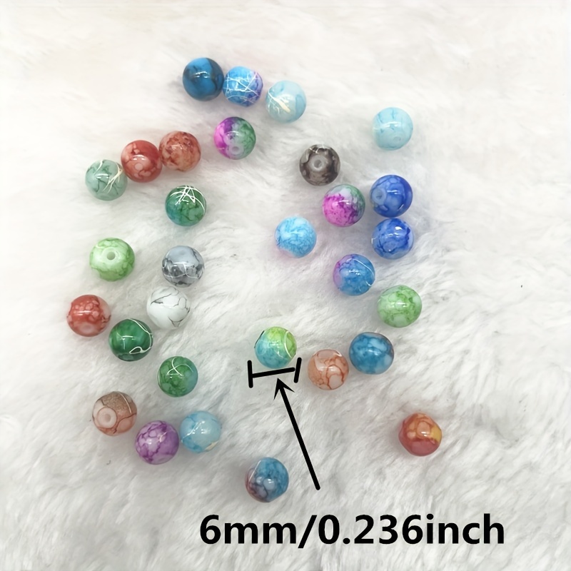 Nuolux 40pcs Glow in The Dark Glass Beads Beautiful Round Spacer Beads for DIY Craft, Adult Unisex, Size: 6.3 x 4.72 x 0.79