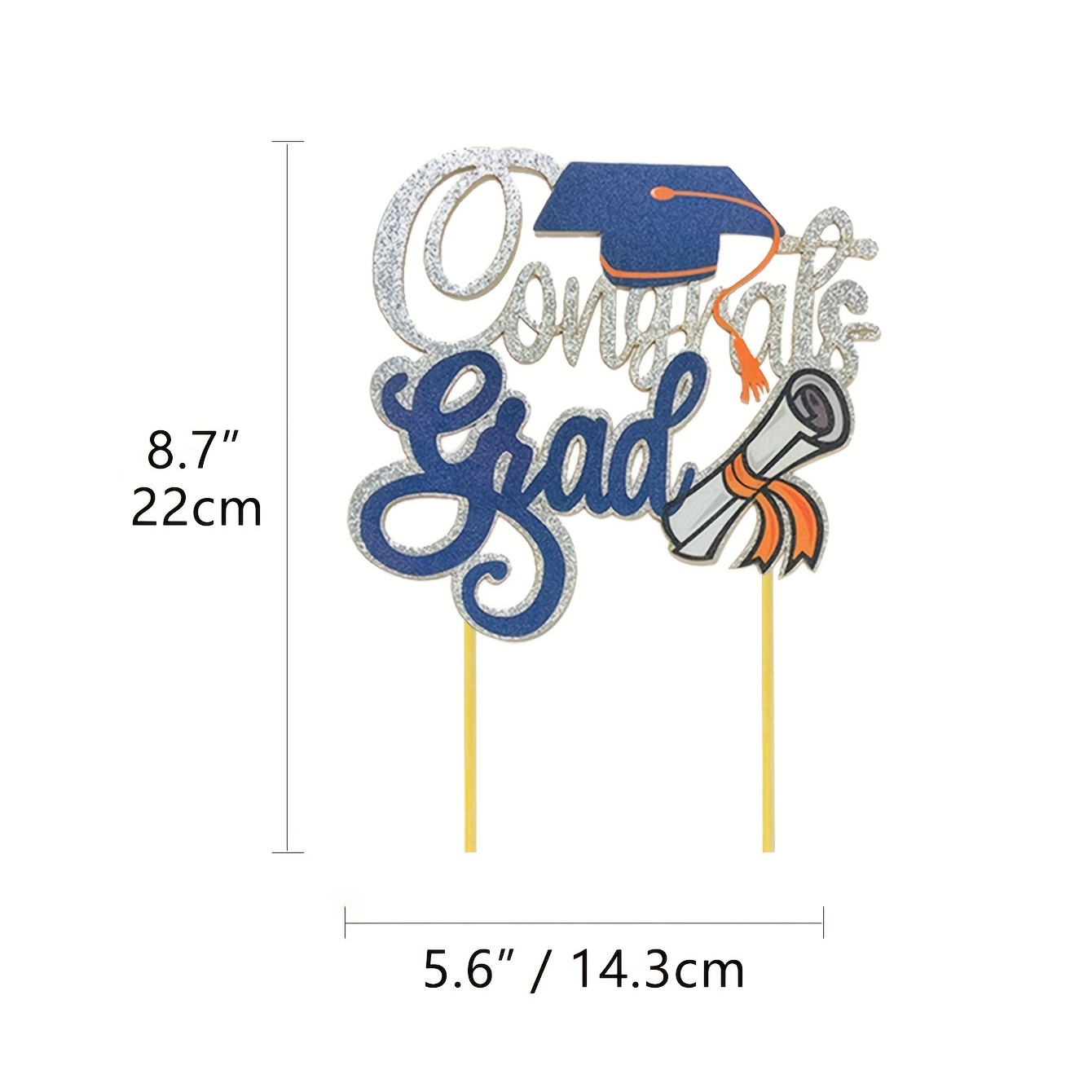 1pc Glitter Class Of Congrats Cake Topper, Congratulazioni 2023 Forniture  per decorazioni per feste di laurea, Diploma di scuola superiore,  Certificato di diploma universitario Decorazioni per torte - Temu Italy