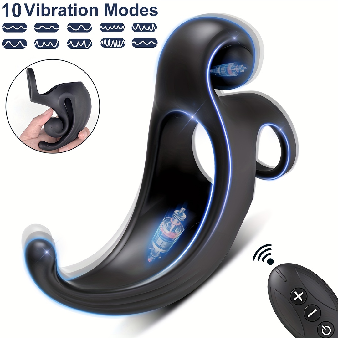 Sex Toy Massager Male Silicone Penis Ring Wireless Ultra Soft 10