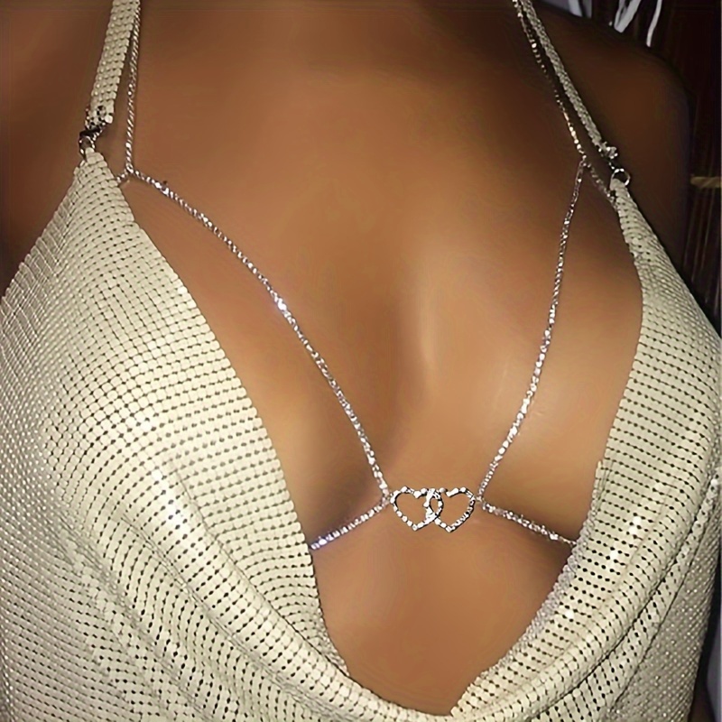 Buy Rhinestone Butterfly Bra Body Chain Non Piercing Nipple Chain Necklace  Crystal Chest Chain Sexy Lingerie Nipple Jewelry Rave Body Jewelry for  Women Online at desertcartSeychelles