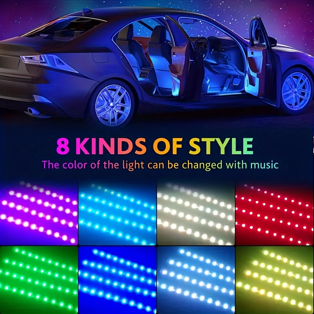 LED Car Lights with App Control, 16 Million Colors & 30 Scenes, Music Sync,  DIY mode, LED Car Interior Lights, LED Lights for Cars, Car Accessories,  21-Feet Strip Light, Car Decor /