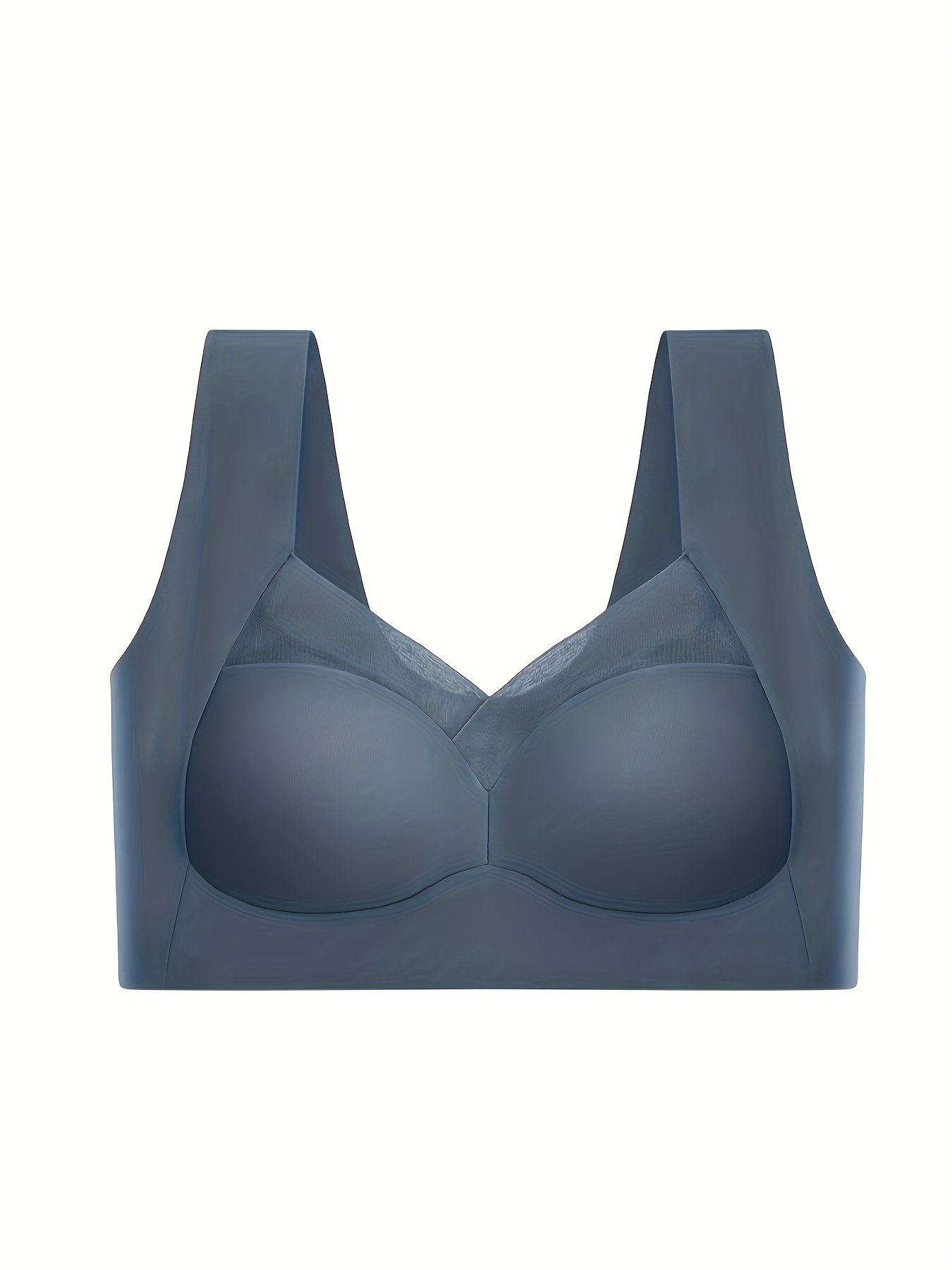 Contrast Mesh Wireless Bras Comfy Breathable Full Coverage - Temu