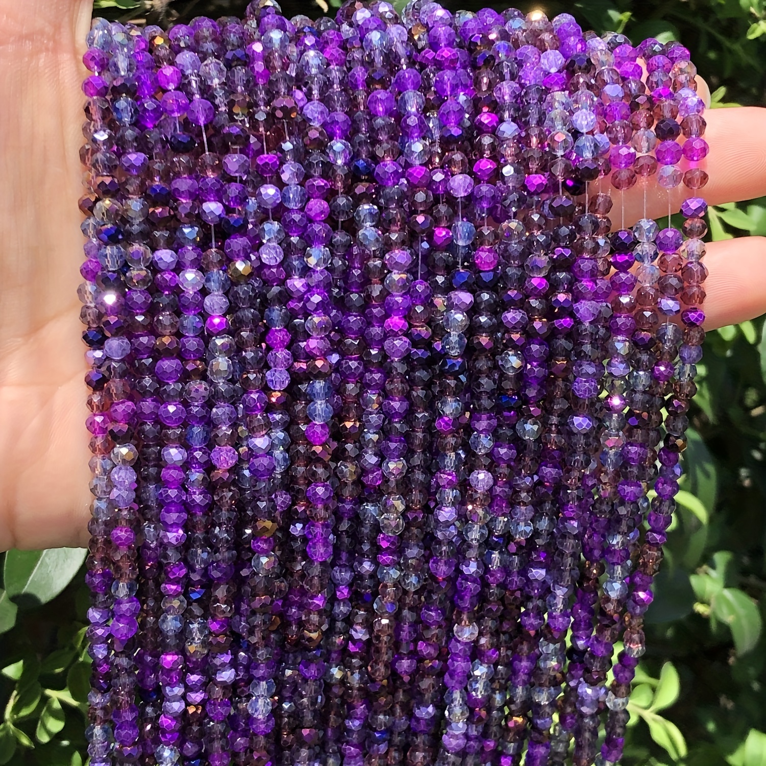 Natural 3mm 4mm Faceted Amethyst Round Tiny Beads Diy Loose Spacer Beads  for Jewelry Making Beading Accessories