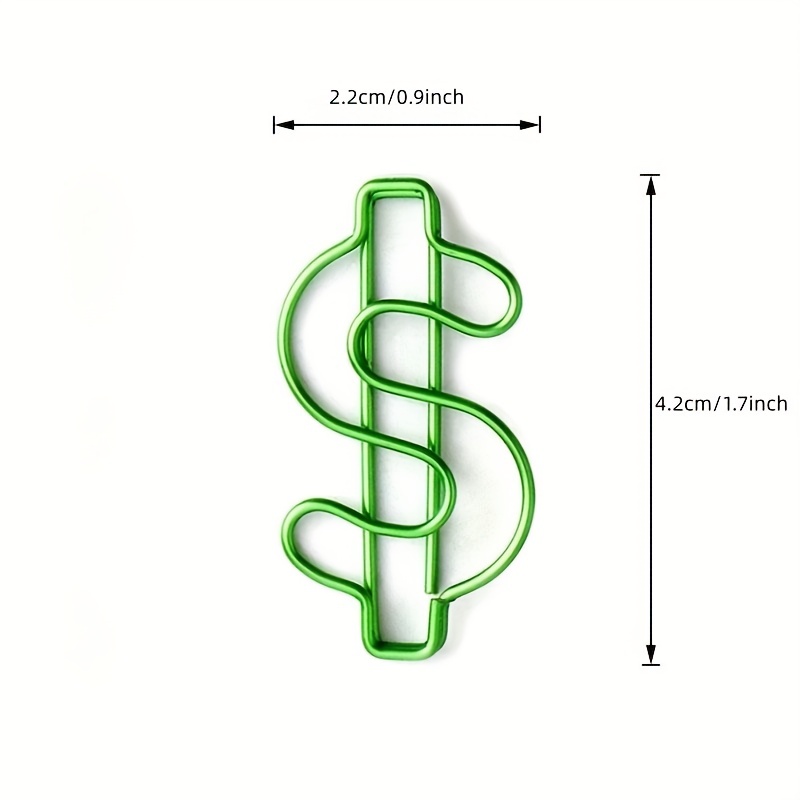 Green Dollar Paper Clips Metal Binder Clips Photo Clips Temu